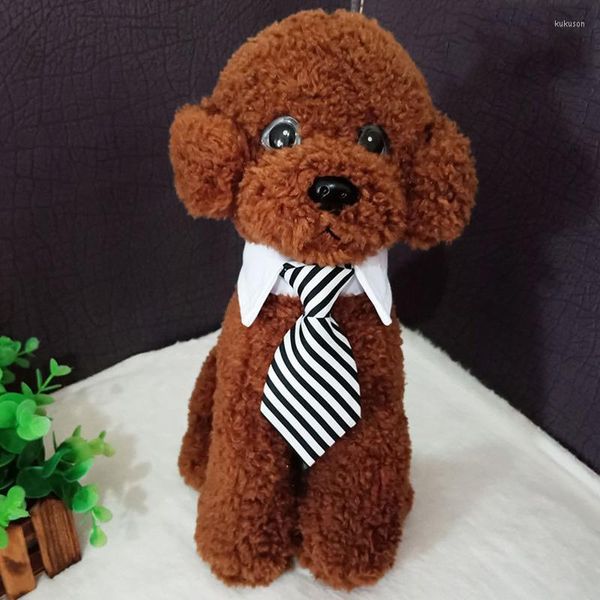 Collares para perros ajustable mascota gato corbata Formal pajarita Collar para accesorios traje Animal pajarita a rayas cuello fiesta
