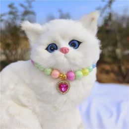 Colliers de chien réglables Collier de perles pour animaux de compagnie accessoires pour chats Gotas animaux mode strass Sphynx Collier de Chat chaton Collier Chat