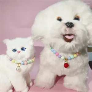 Halsbanden Verstelbare huisdier parelketting accessoires voor katten Dieren Mode Strass Kattenhalsband Kitten Collier Chat