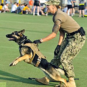 Hondenkragen verstelbaar tactisch harnas training Vest militair waterbestendig met hending jachtvlakken voor grote middelgrote honden