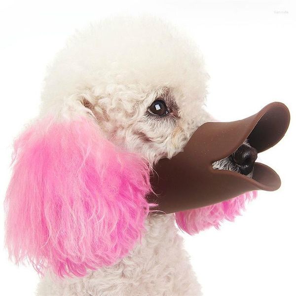 Colliers pour chiens Anti-morsure Bouche Couverture Museau Réglable Masque De Canard En Silicone Pour Arrêter D'aboyer Fournitures Pour Animaux