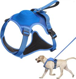 Collares para perros Arnés ATUBAN Correa retráctil Todo en uno Correas retráctiles manos libres Arnés para mascotas con bloqueo automático y control sin tirones