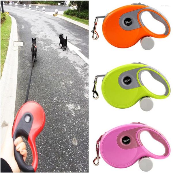 Collares para perros Correa retráctil de nailon para mascotas automática, cuerda de tracción extensible, collar para caminar para cachorros y gatos, correas para correr, cinturón, suministros para perros