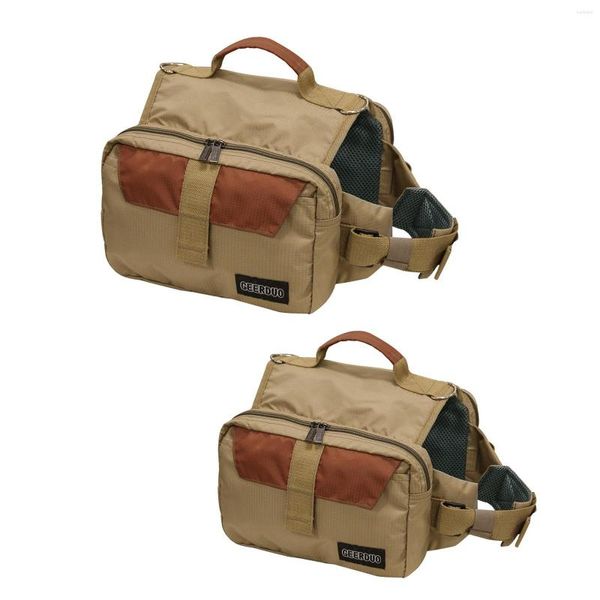 Harnais de sac à dos pour colliers de chien, avec sacs de selle détachables, pour voyage, Camping, randonnée, adapté à MediumLarge
