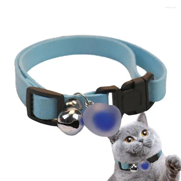 Collares para perros Collar de terciopelo de moda básico Collar de campana de amor coreano para mascotas con encanto y sonido de corazón de felpa