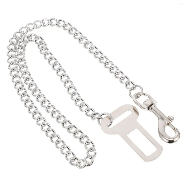 Collares para perros Arnés de automóvil Arnés Cadena de vehículos de mascota Correo de seguridad Asiento de seguridad Perros Seguridad de acero inoxidable Camiseta Sin doble choque de cachorros de hebilla