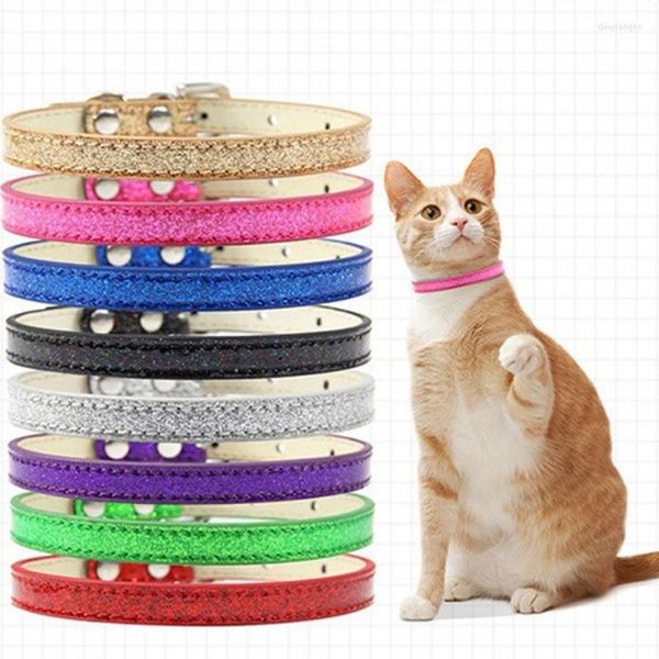 Colliers pour chiens Bling Love Heart Collier pendentif en cristal pour animaux de compagnie Collier pour chat Sécurité Cuir souple Chaton Chiot Cou Laisse Accessoires pour animaux