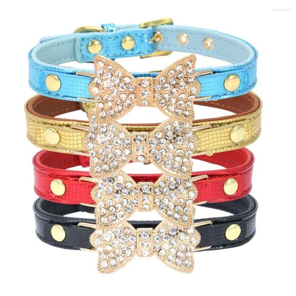 Colliers pour chiens Bling strass chiot cristal petits chiens collier collier alliage boucle accessoires pour animaux de compagnie