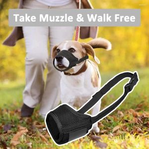 Colliers de chien Muzzles de animaux de compagnie respirants Moupe en maille molle pour petits chiens moyens de gros chiens