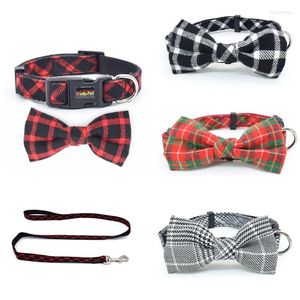 Hondenkragen Britse stijl Bow Pet Collar voor kleine middelgrote honden huisdieren accessoires verstelbare puppy kat en riemen mascotas keten