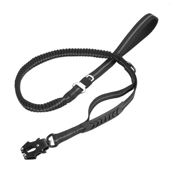 Colliers pour chiens Bungee Frog Clip Fils réfléchissants réglables Laisse de marche extérieure Poignée rembourrée Ceinture de sécurité Chiot d'entraînement robuste