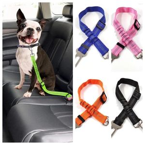 Colliers de chien corde de sécurité pour animaux de compagnie de voiture pour chiot rétractable Traction véhicule ceinture de sécurité harnais ceinture de sécurité en Nylon