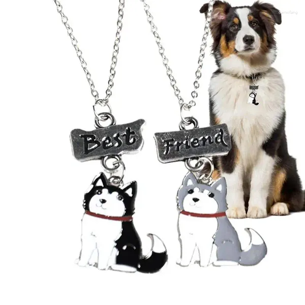 Collares para perros Colgante de dibujos animados para amantes de las mascotas 2 piezas Collar duradero Etiqueta portátil Locket Halloween Madre