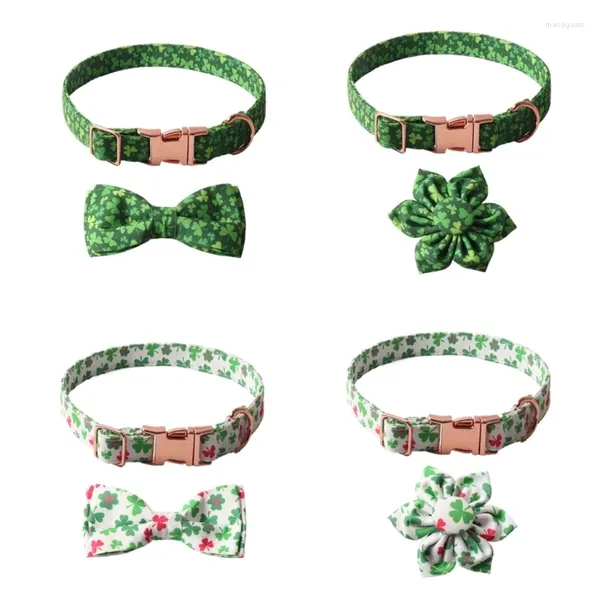 Colliers de chien collier de chat/chien collier fleur de Shamrock pour accessoires de Po pour animaux de compagnie