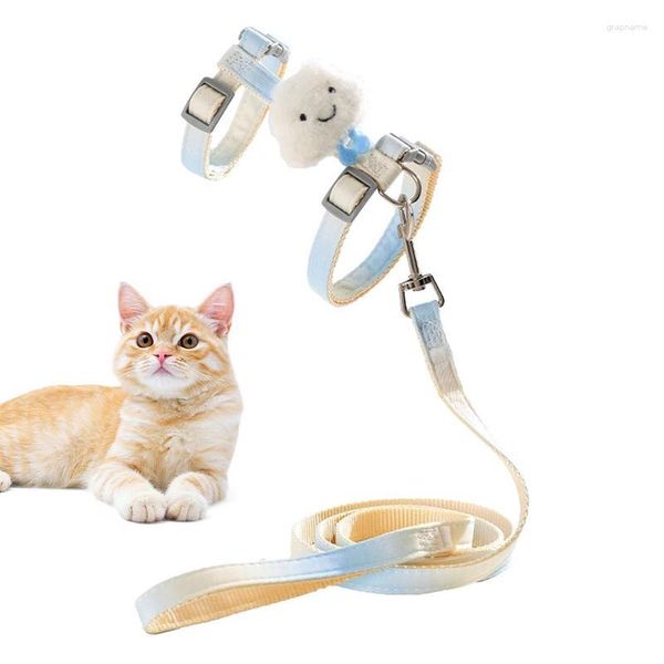 Hundehalsbänder, Katzengeschirr, verstellbare militärische Schnellverschluss-Weste mit Leine-Set für erwachsene Katzen, Walking-Training, Nylon-Zubehör