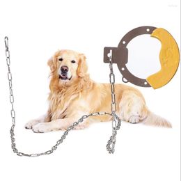 Colliers de chien chaîne laisse collier pour chiens 7FT laisses robustes moyenne grande race forte Anti morsure acier inoxydable