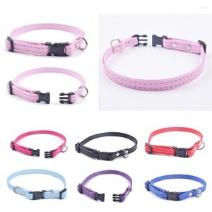 Colliers pour chiens collier Chihuahua rose noir bleu cuir Pu réglable produits pour animaux de compagnie accessoires pour chiots pour petits chiens