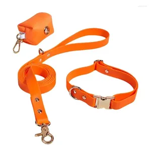 Collares para perros collar y set de plomo a juego con un soporte de bolsa de caca para pequeños cachorros medianos mascotas