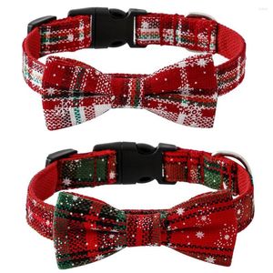 Le collier de colliers de chien peut être vilain Noël Pet Fashion Plaid Tie Small and Large Supplies Wholesale