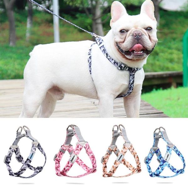 Colliers pour chiens, harnais, ceinture, corde de Traction, cou suspendu, poitrine réfléchissante, gilet de petite et moyenne taille, harnais pour animaux de compagnie