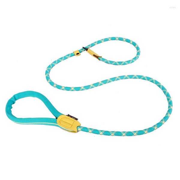 Collares para perros, correa de cuello tipo P, correas reflectantes de nailon integradas, cuerda de tracción de entrenamiento, cadena para perros a prueba de explosiones de plomo para caminar