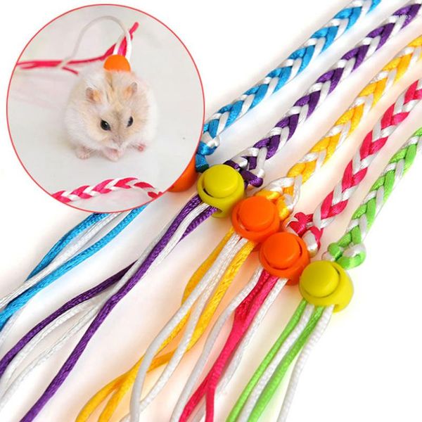 Colliers pour chiens Coloré Petit Animal Pet Laisse Corde 140/200cm Long Réglable Rat Gerbille Hamster Cochon d'Inde