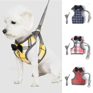 Ensemble de colliers en coton pour chiens et chats, gilet avec nœud papillon rembourré en maille pour petits chiots, Chihuahua, Yorkshire, carlin S/M/L