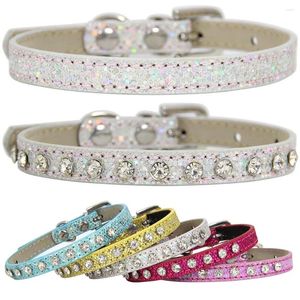 Halsbanden Kristal Glitter Strass Dierenhalsband Leren Puppyketting Accessoires Wandelen Kat