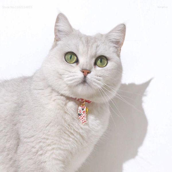 Colliers pour chiens mignons pendentifs chat réglables accessoires pour animaux de compagnie avec étiquettes collier Gatos Accesorios coton matériel A