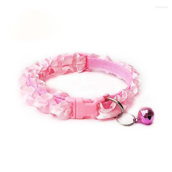 Collares de perros lindo encaje dulce collar de cuello para mascotas con colgante colgante ajustable pequeño perros medianos suministros de cachorro hebilla de seguridad