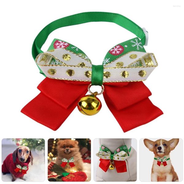 Collares para perros Decoración Lindo Collar para gatos Mascota de Navidad ajustable para gatito decorativo Regalo de plástico con campana