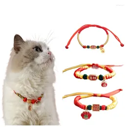 Colliers de chien Design Classic Redable Red String Cats Collier Colliers Bow Ties de haute qualité Collier Puppy Collier ACCESSOIRES