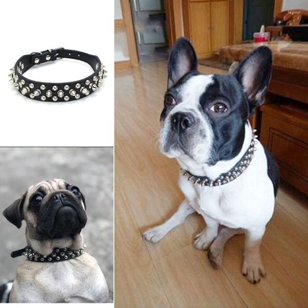 Colliers pour chiens Amovible Réglable PU Cuir Chiens Collier Pet Gothique À Pointes Goujons Décoratif Cravates Ceinture Pour QUOTIDIEN OU Accessoires De Fête