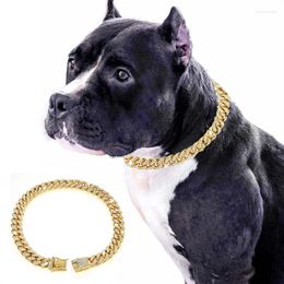 Colliers pour chiens, couleur diamant, chaîne, boucle sécurisée, collier pour animaux de compagnie, bijoux décorés pour petites, moyennes et grandes fournitures
