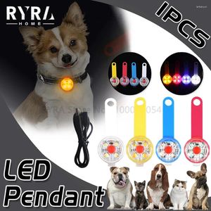 Colliers Anti-perte pour chiens, pendentif étanche, lumière clignotante de sécurité, LED rechargeable par USB, accessoire pour chats et animaux de compagnie