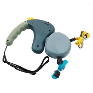 Colliers pour chiens, corde de Traction à Double tête pouvant être rétractée, laisse rotative à 360 ° pour 2 chiens, laisse de marche solide et portable