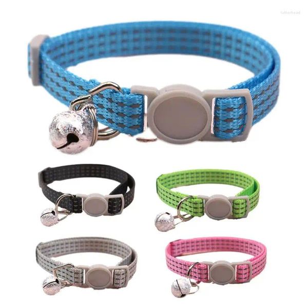 Colliers pour chiens Nylon de sécurité pour animaux de compagnie durable pour chiens Collier réglable avec chaton de cloche et chiot