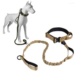 Colliers de chien Collier tactique durable Laisse militaire réglable en nylon Shepard allemand pour accessoires pour animaux de compagnie de formation de marche de taille moyenne