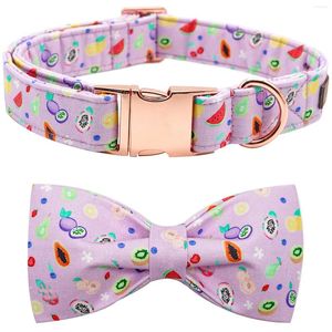 Halsbanden Elegant Kleine Staarthalsband Fruit Met Strik Zomer Bowtie Schattig Huisdier Bogen Cadeau Voor Kleine Puppy