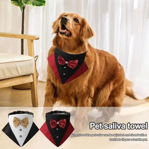 Colliers pour chiens élégant collier pour animaux de compagnie Bandana de mariage avec nœud réglable Costume pour fête chiens charmants