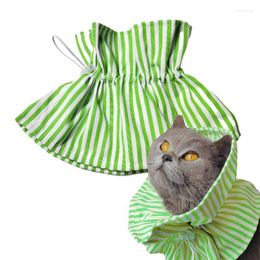 Dog Collars Elizabethan Collar For Cats Polyester Soft Recovery Drawstring Design Comfortable Protective Adjustable Pet Supplies