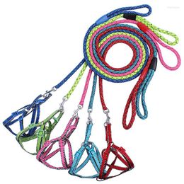 Colliers pour chiens Mode Laisse en nylon Formation Marche Harnais pour animaux de compagnie Vente en gros et au détail Rose Grands ou petits chiens Harnais -6 couleurs