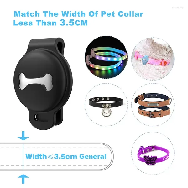 Colliers de chien pour pomme Airtag Coupe Cat collier GPS Finder Colorful Luminal Protective Silicone Air Tag Tracker EST