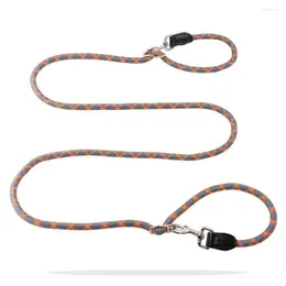 Colliers pour chiens Lance libre (8,5 pieds) Double en nylon multifonction pour les chiens Formation Taies réglables