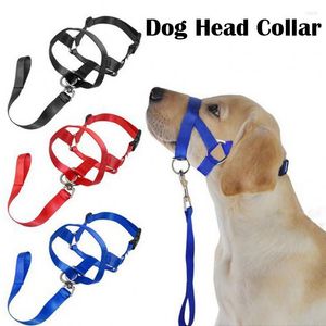 Colliers pour chiens harnais réglable museau licou Leader ceinture collier tête pas de traction sangles de morsure laisse d'entraînement accessoire pour animaux de compagnie