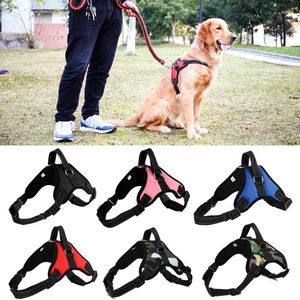 Halsbanden Harnas Vest Leash Zachte verstelbare riem Kleding Walk Training Out Halsband Handriem voor Small Medium Large