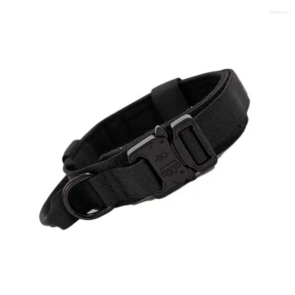 Collares para perros Collar resistente para mascotas con hebilla de cinturón de metal duradero Nylon transpirable para perros grandes ayuda a ser fuerte