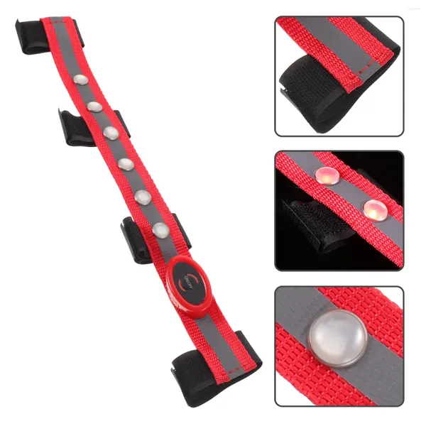 Collares para perros Diadema de caballo Faros LED Collar Correa Equipo Accesorio Tira Poliéster Cinturón Vendaje