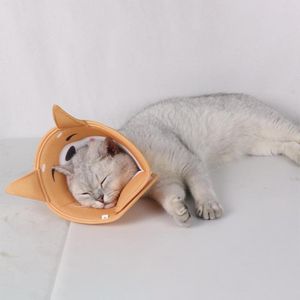 Colliers pour chiens traitement de l'inflammation collier de cône pour animaux de compagnie tissu doux taille réglable confortable pour les chats