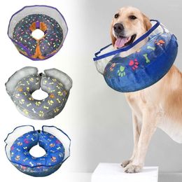 Colliers pour chiens collier gonflable pour animaux de compagnie anti-morsure cou élisabéthain mignon chiot cône de protection pour petits grands chiens G6g7